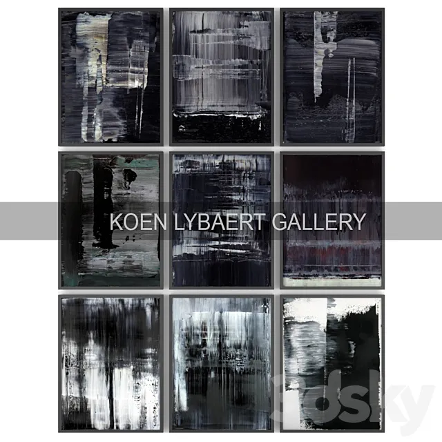 Paintings by Koen Lybaert | set 1 3ds Max