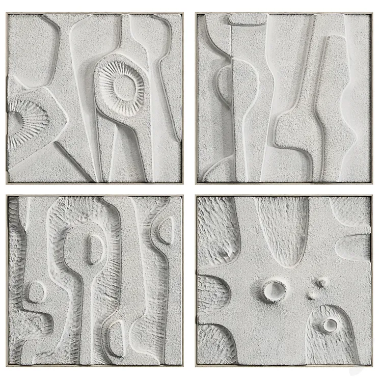 Paintings made of stone 3DS Max Model
