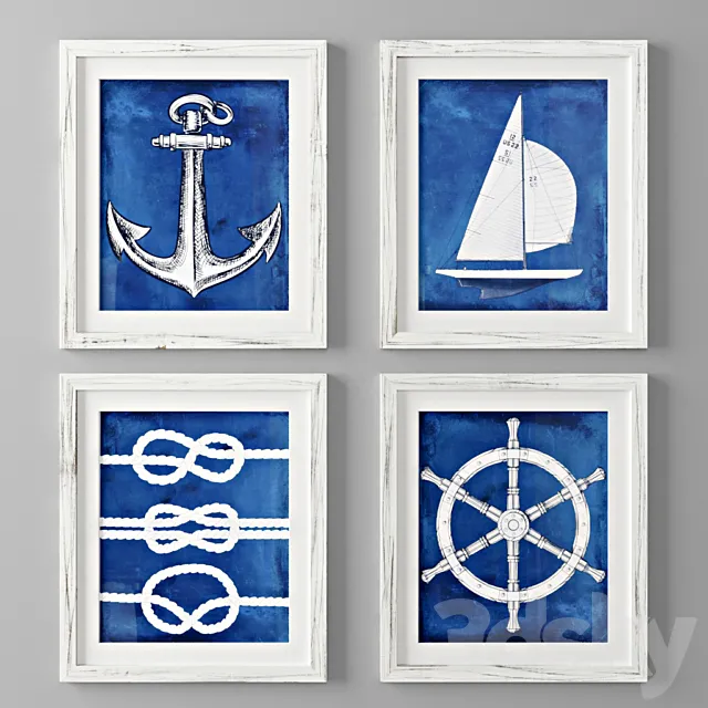 Paintings Wheel Yacht Club Framed by Birch Lane 3DSMax File