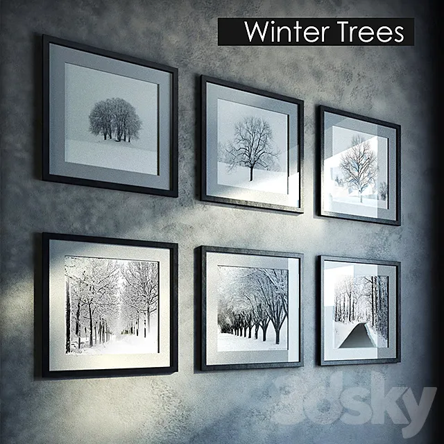 Paintings winter theme 3DSMax File