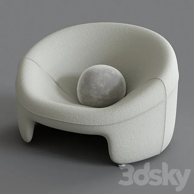 Pair of Montreal Chairs 1967 by Olivier Mourgue 3ds Max