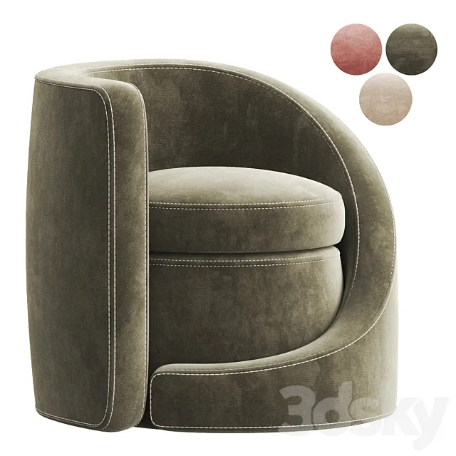 Pair of Spiral Lounge Chairs 3DSMax File