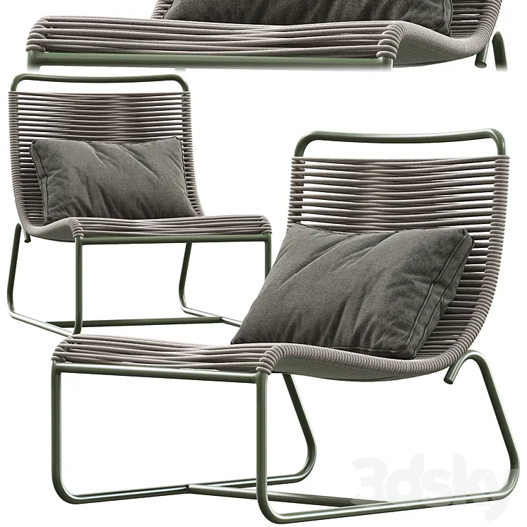 Pair of Walter Lamb Sleigh Chairs 3DS Max