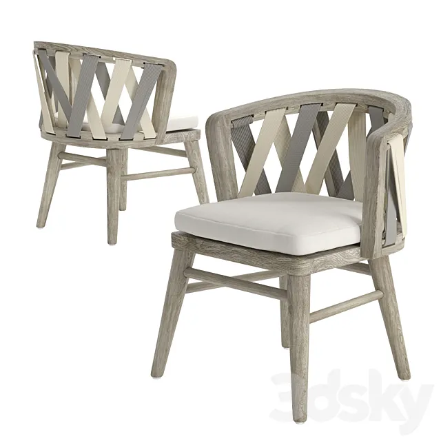 Palecek Boca Outdoor Side Chair 3DS Max Model