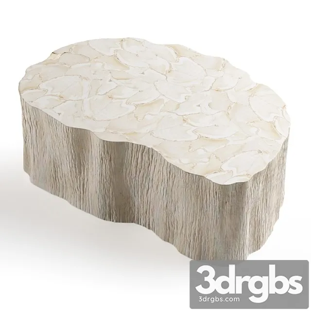 Palecek camilla fossilized clam coffee table