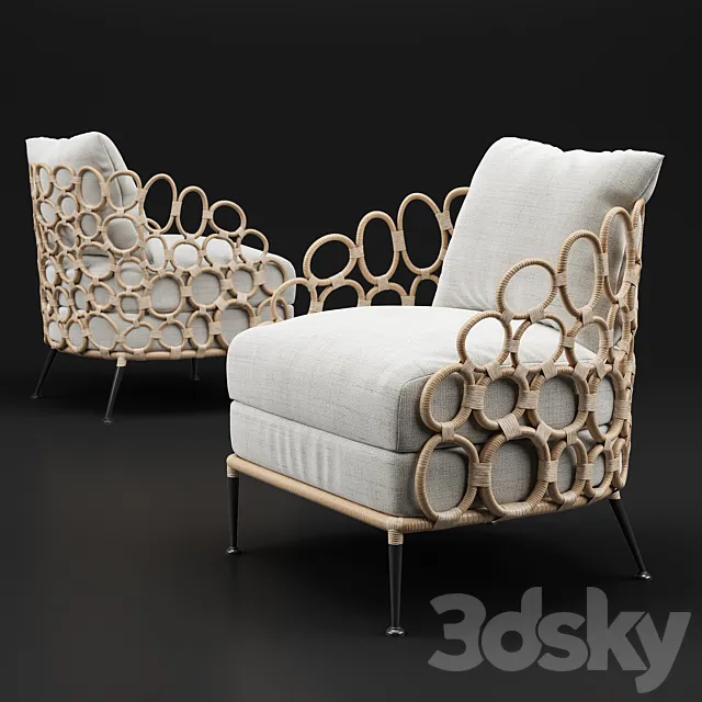 Palecek Ella Lounge Chair 3ds Max