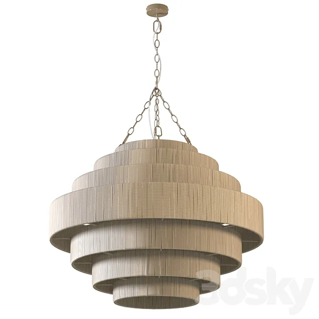 Palecek everly pendant natural light 3DS Max Model