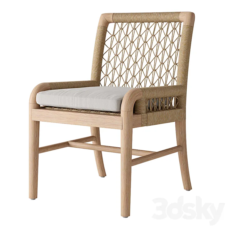 Palecek Montecito Outdoor Side Chair 3DS Max Model