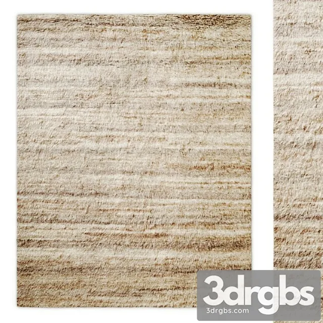 Palette stripe hand-knotted wool shag rug rh 3dsmax Download