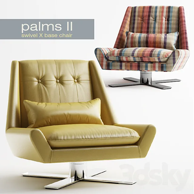 Palms II – Swivel X Base Chair 3DS Max Model