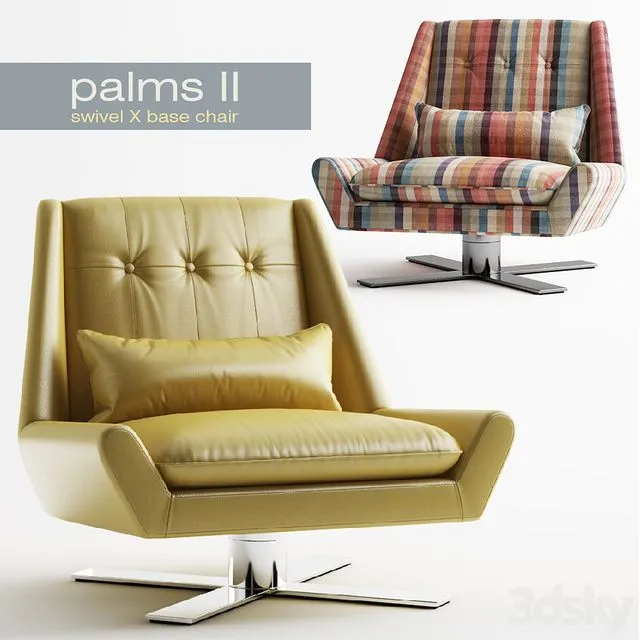 Palms II – Swivel X Base Chair 3dsMax Model