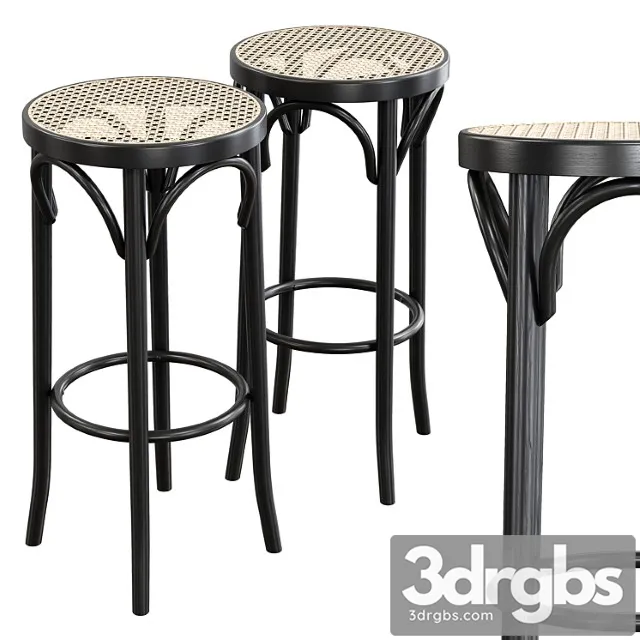Pamono Mid Century Cane Bentwood Stools by Michael Thonet 3dsmax Download