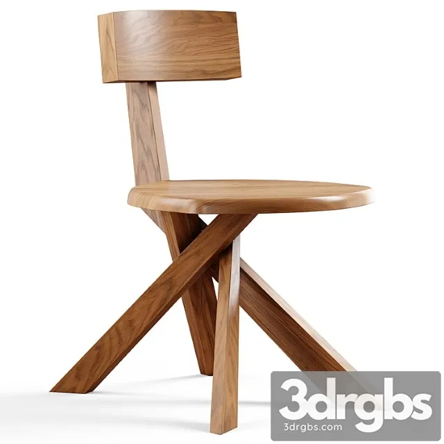 Pamono Solid Elm Model S34 Dining Chair By Pierre Chapo 1960s 3dsmax Download