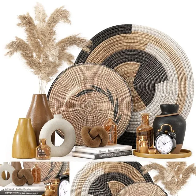 Pampas Decorative Set 04 Dried Flower 3dsMax Model