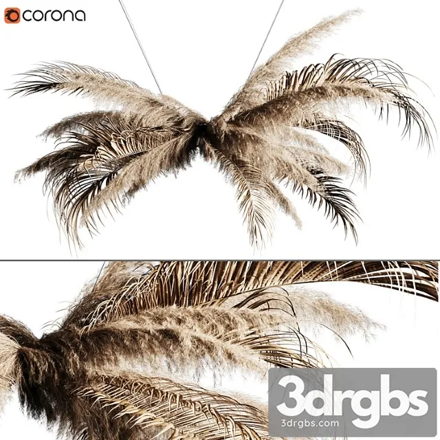 Pampas grass chandelier 02 3dsmax Download