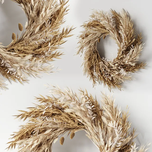 Pampas wall decor-02 3ds Max