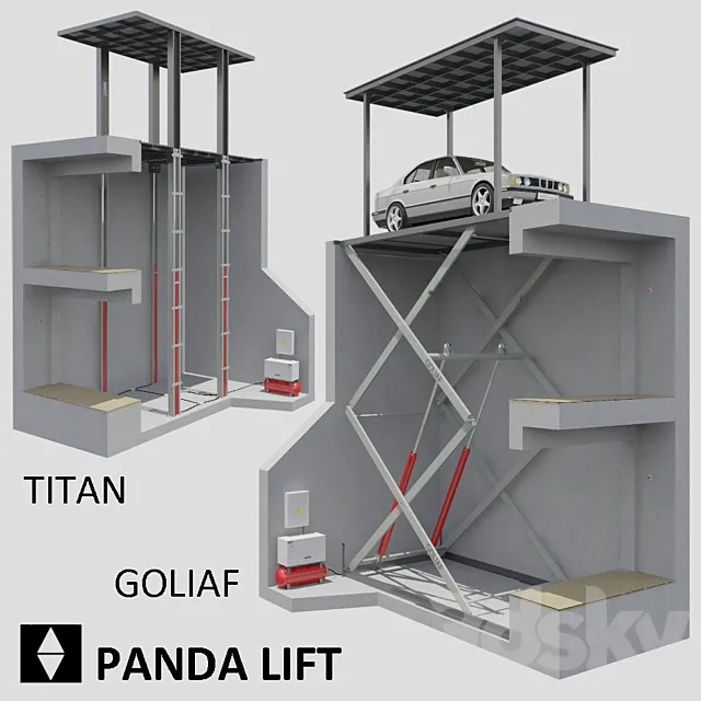 Panda Lift 3DS Max Model