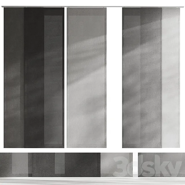 Panel curtains 3ds Max