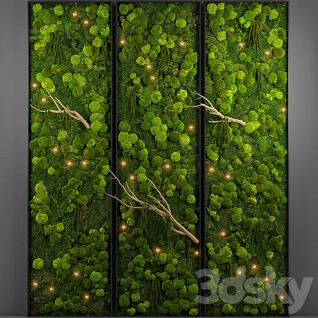 panel moss wall 3ds Max