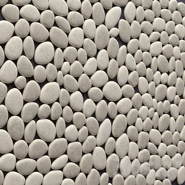 Panel of pebbles 3DSMax File
