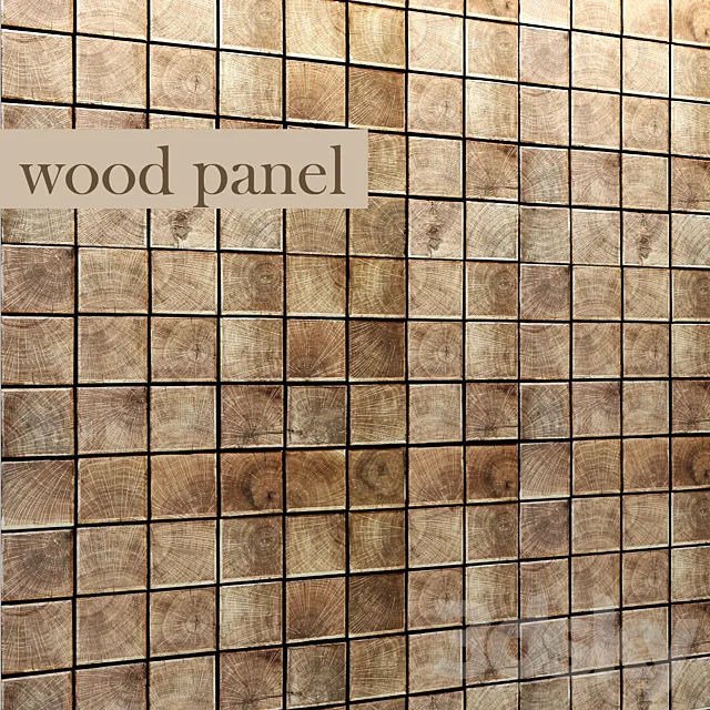 Panel of wood 3ds Max