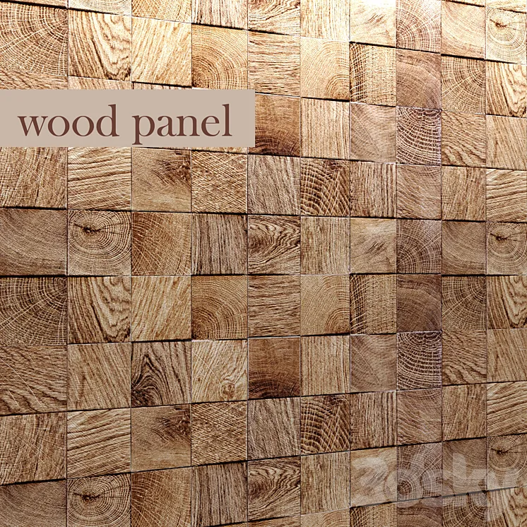 Panel of wood 3DS Max