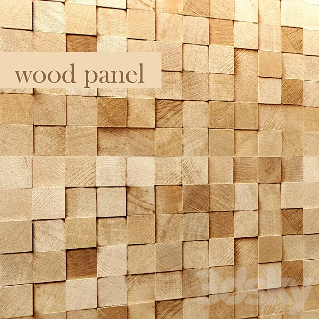 Panel of wood 3DS Max Model