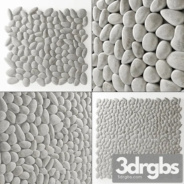 Panel pebble smooth tile bathroom 3dsmax Download