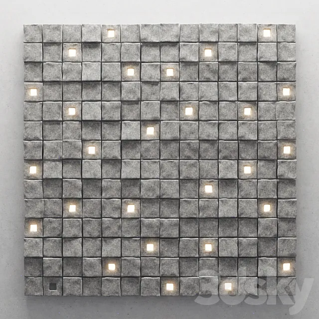 Panel stone cube 3DSMax File