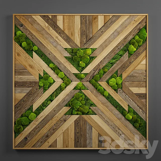 panel wood art 08 3DSMax File