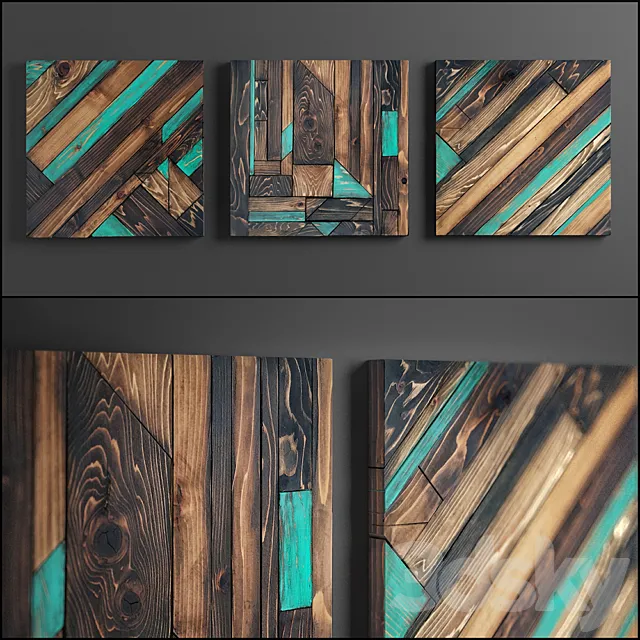 panel wood art 3DSMax File