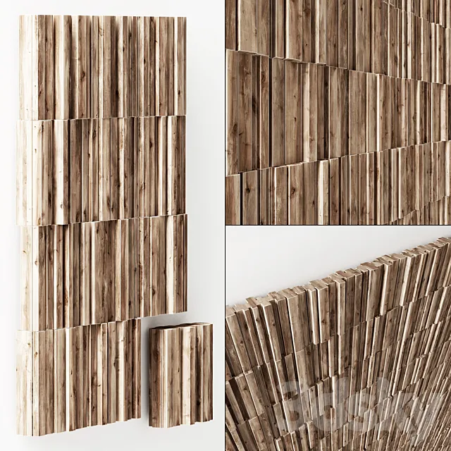 Panel wood rail plate n1 3ds Max