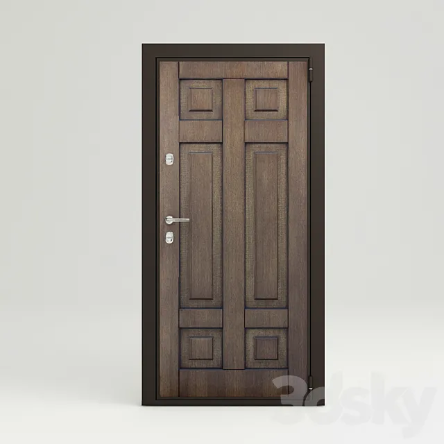 Paneled door entrance 3DSMax File