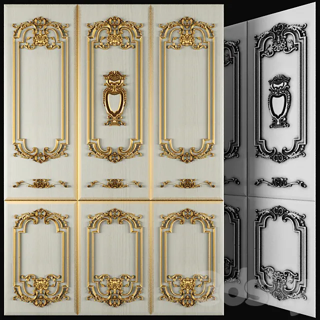 Panels for walls 3ds Max