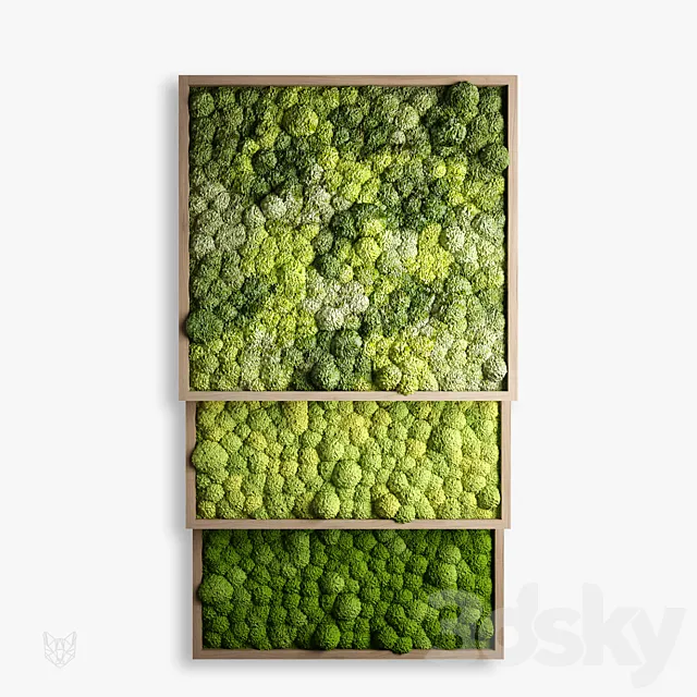 panels of moss 3ds Max