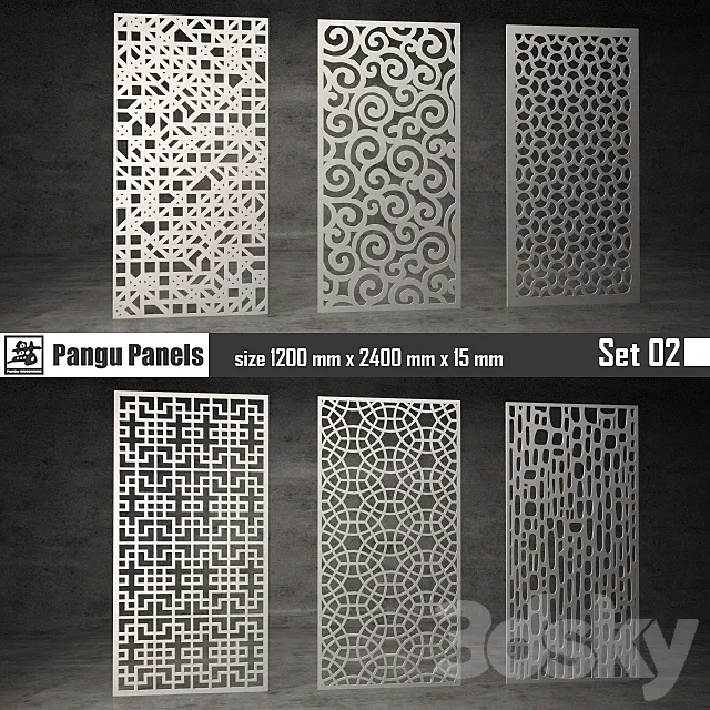 Pangu Panels Set 02 3DS Max Model