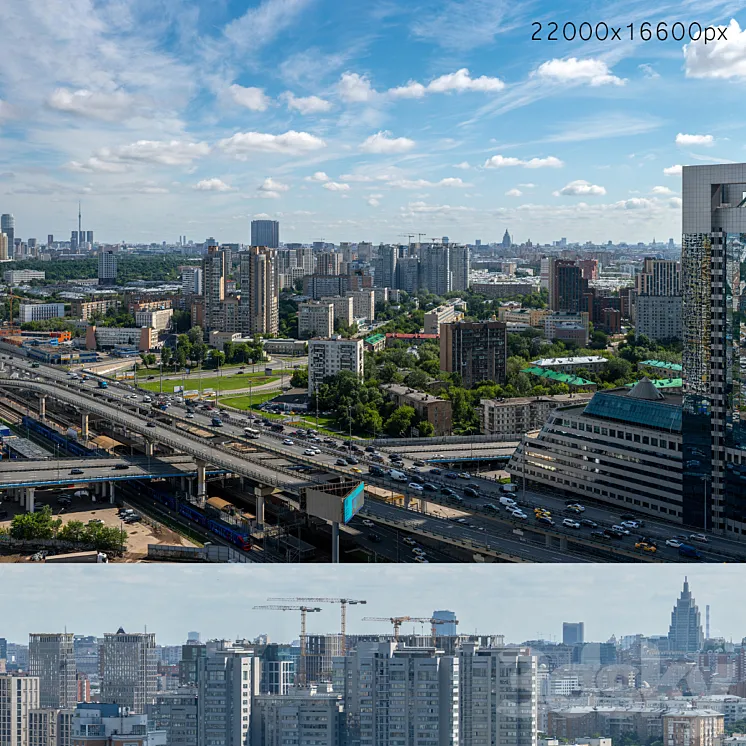 Panorama of Moscow from the flour-grinding passage v2 3DS Max