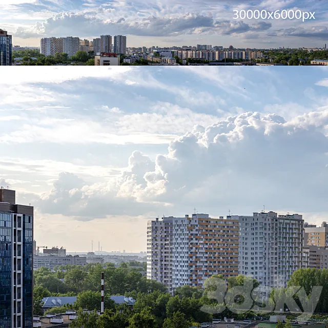 Panorama of the skyscrapers of Kazan 3ds Max