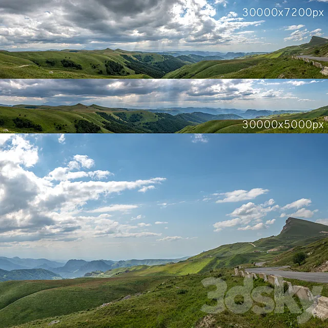 Panorama with mountains. 2 pcs. 30k 3DSMax File