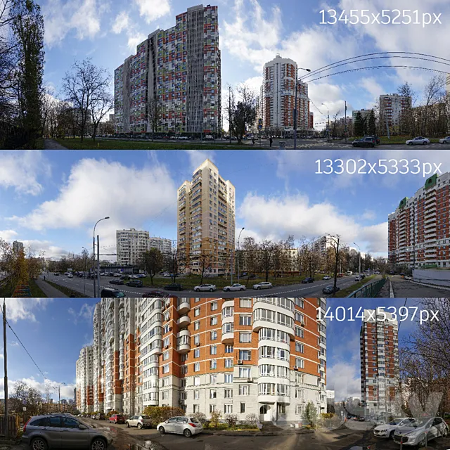 Panoramas of Moscow streets. collection No. 3 3DSMax File