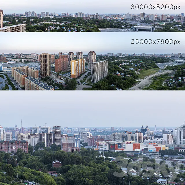 Panoramas of Novosibirsk. 2 pcs 3DSMax File