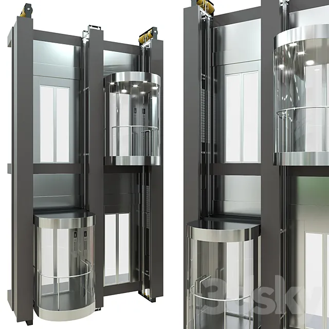 Panoramic elevator 3DS Max Model