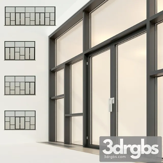 Panoramic glazing. stained glass window 26 3dsmax Download