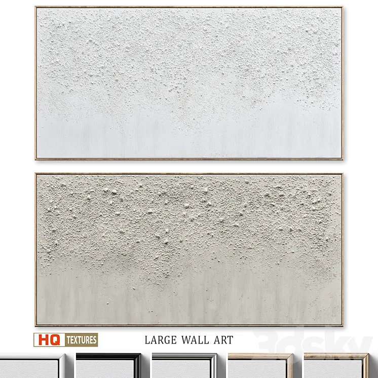 Panoramic Textured Plaster Wall Art C-577 3DS Max