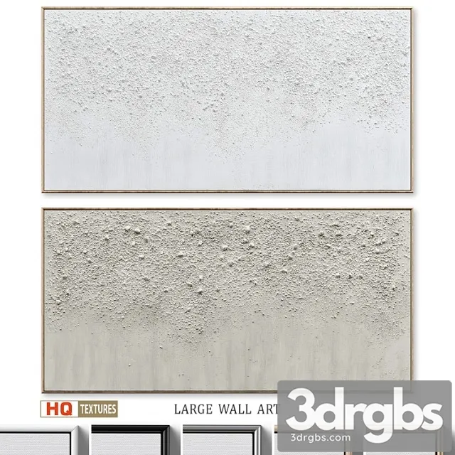 Panoramic textured plaster wall art c-577