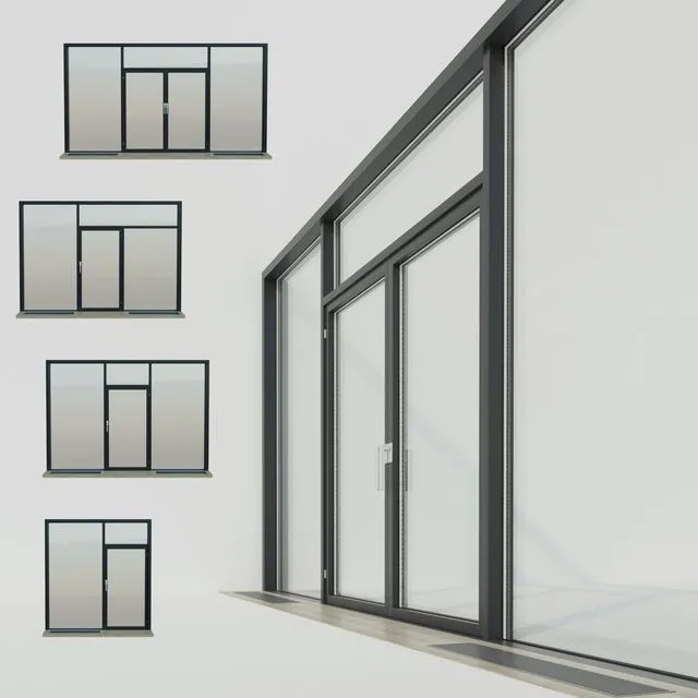 Panoramic windows. Stained Glass.5 3dsMax Model