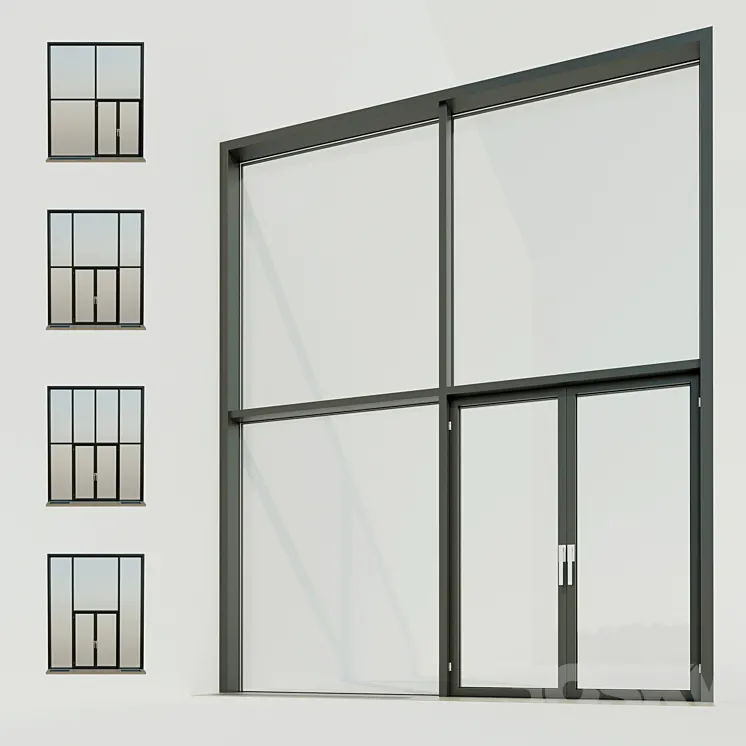 Panoramic windows. Stained Glass.6 3DS Max