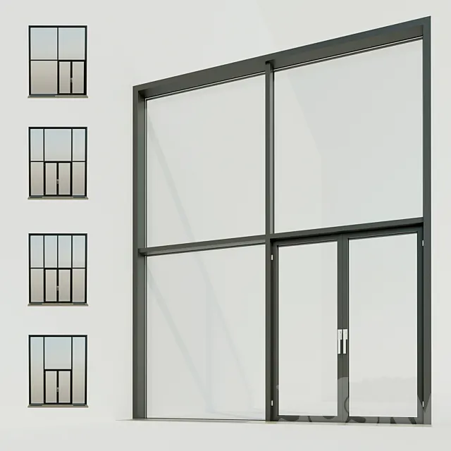 Panoramic windows. Stained Glass.6 3DSMax File