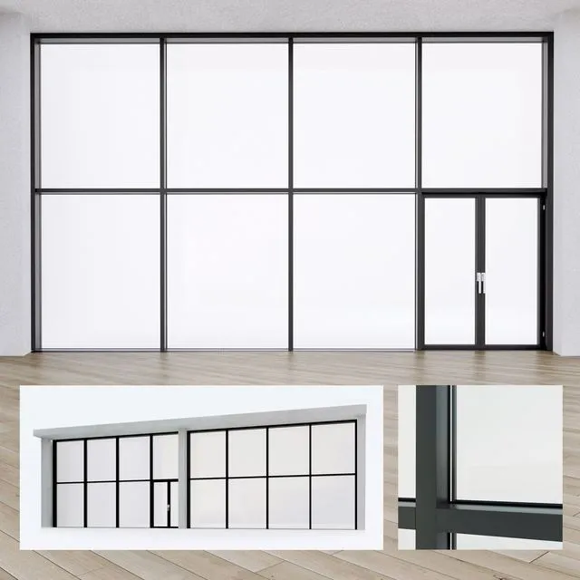 Panoramic windows. Stained glass.8 3dsMax Model
