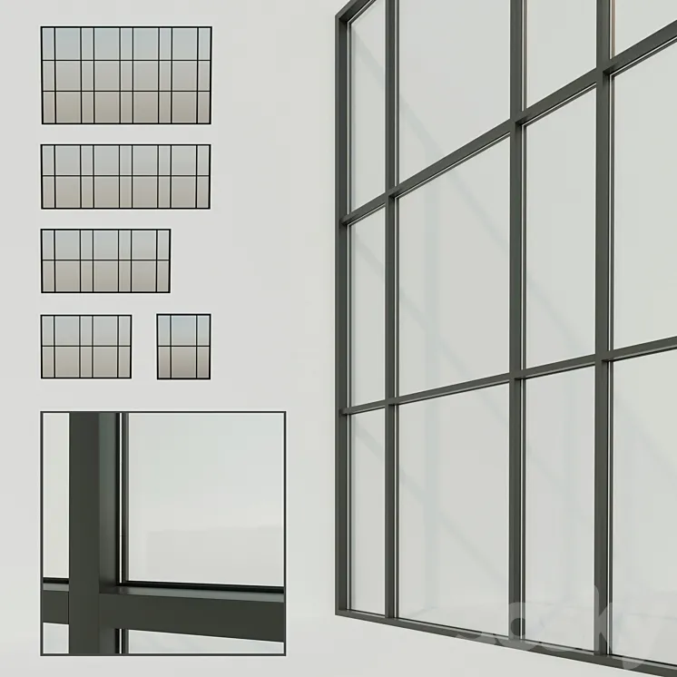 Panoramic windows. Stained glass window 7 3DS Max